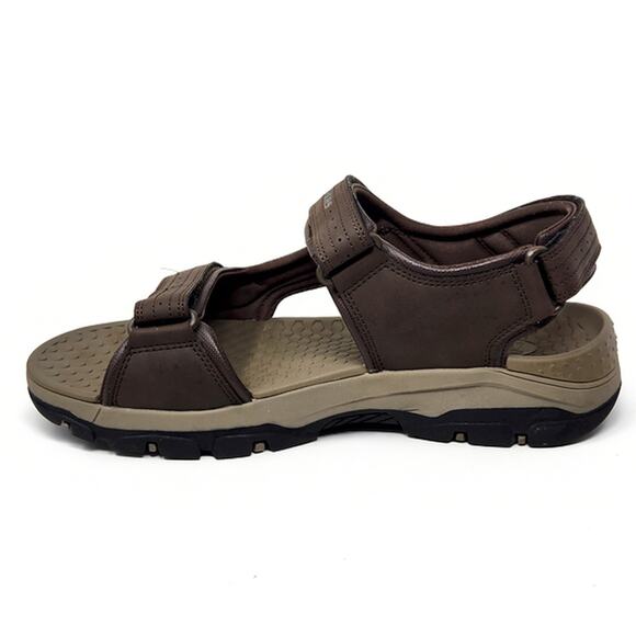 Skechers Tresmen Garo Sandal Mens 12 Brown Casual Relaxed Fit Outdoor Luxe Foam